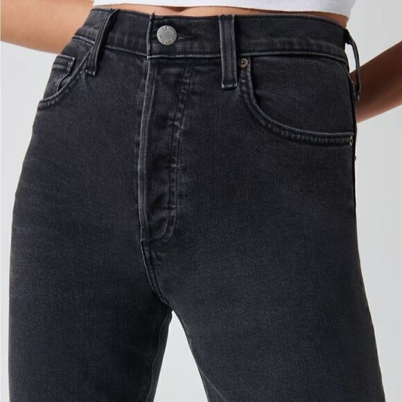 Denim Forum The Arlo High Rise Straight 28L - Black Size 24 - Picture 9 of 10